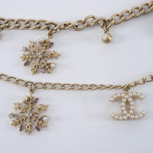 Chanel Gold Snowflakes & Snowmen Charms Chain Belt