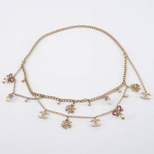 Chanel Gold Snowflakes & Snowmen Charms Chain Belt