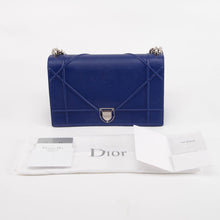 Dior Cobalt Grained Calfskin Large Diorama Bag