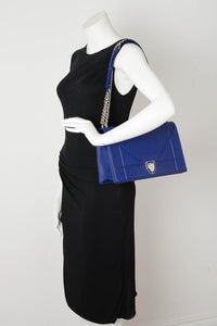 Dior Cobalt Grained Calfskin Large Diorama Bag
