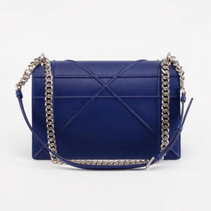 Dior Cobalt Grained Calfskin Large Diorama Bag