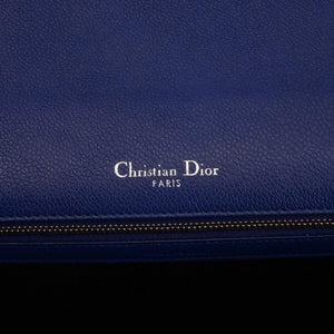 Dior Cobalt Grained Calfskin Large Diorama Bag