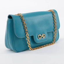 Ferragamo Turquoise Luciana Chain Strap Bag