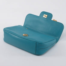 Ferragamo Turquoise Luciana Chain Strap Bag