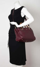 Gucci Burgundy Medium Bamboo Shopper Tote