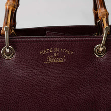 Gucci Burgundy Medium Bamboo Shopper Tote