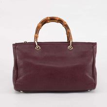 Gucci Burgundy Medium Bamboo Shopper Tote