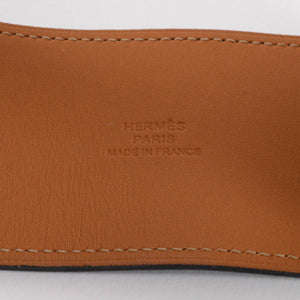 Hermes Black Chamonix Palladium Fleuron Bracelet