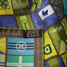 Hermes Green En Voyage Silk Scarf