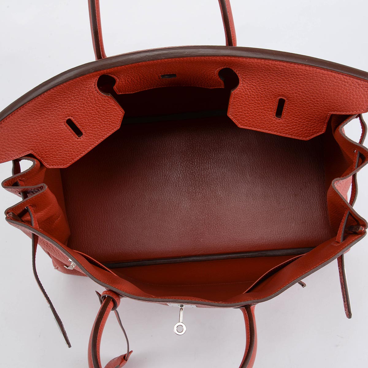 Birkin 40 leather handbag Hermès Red in Leather - 33394010