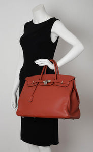 Hermes Sienne Clemence Leather 40cm Birkin