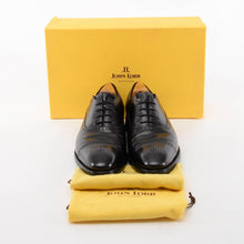John Lobb Black Towcester Brogue Shoes