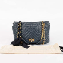 Lanvin Navy Chevron Quilted Happy Bag