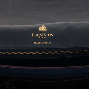 Lanvin Navy Chevron Quilted Happy Bag