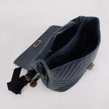 Lanvin Navy Chevron Quilted Happy Bag