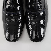 Louis Vuitton Black Perforated Patent Derby Shoes
