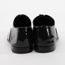 Louis Vuitton Black Perforated Patent Derby Shoes