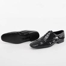 Louis Vuitton Black Perforated Patent Derby Shoes