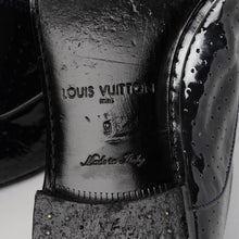 Louis Vuitton Black Perforated Patent Derby Shoes