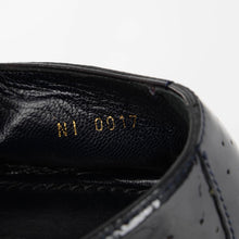 Louis Vuitton Black Perforated Patent Derby Shoes