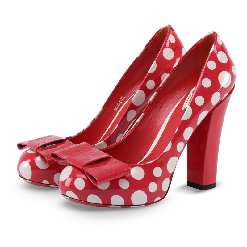 Patent leather heels Louis Vuitton x Yayoi Kusama Red size 37.5 EU in  Patent leather - 30890138