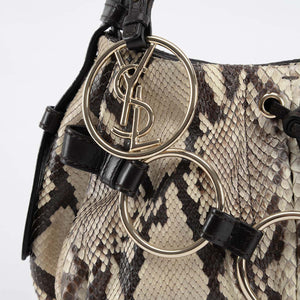 YSL Snakeskin Ring Embellished Shoulder Bag