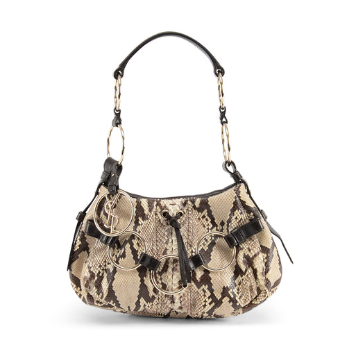 YSL Snakeskin Ring Embellished Shoulder Bag